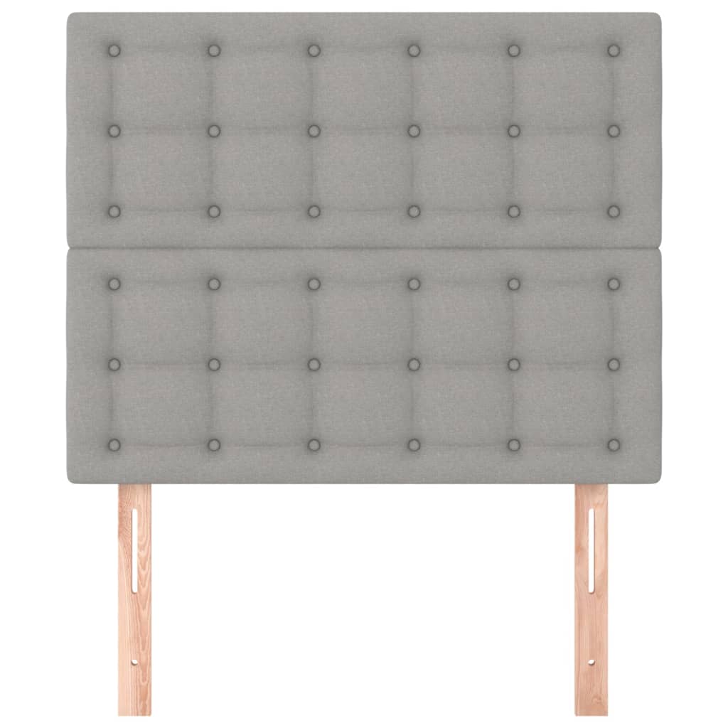 vidaXL Kopfteil Hellgrau 80x5x118/128 cm Stoff