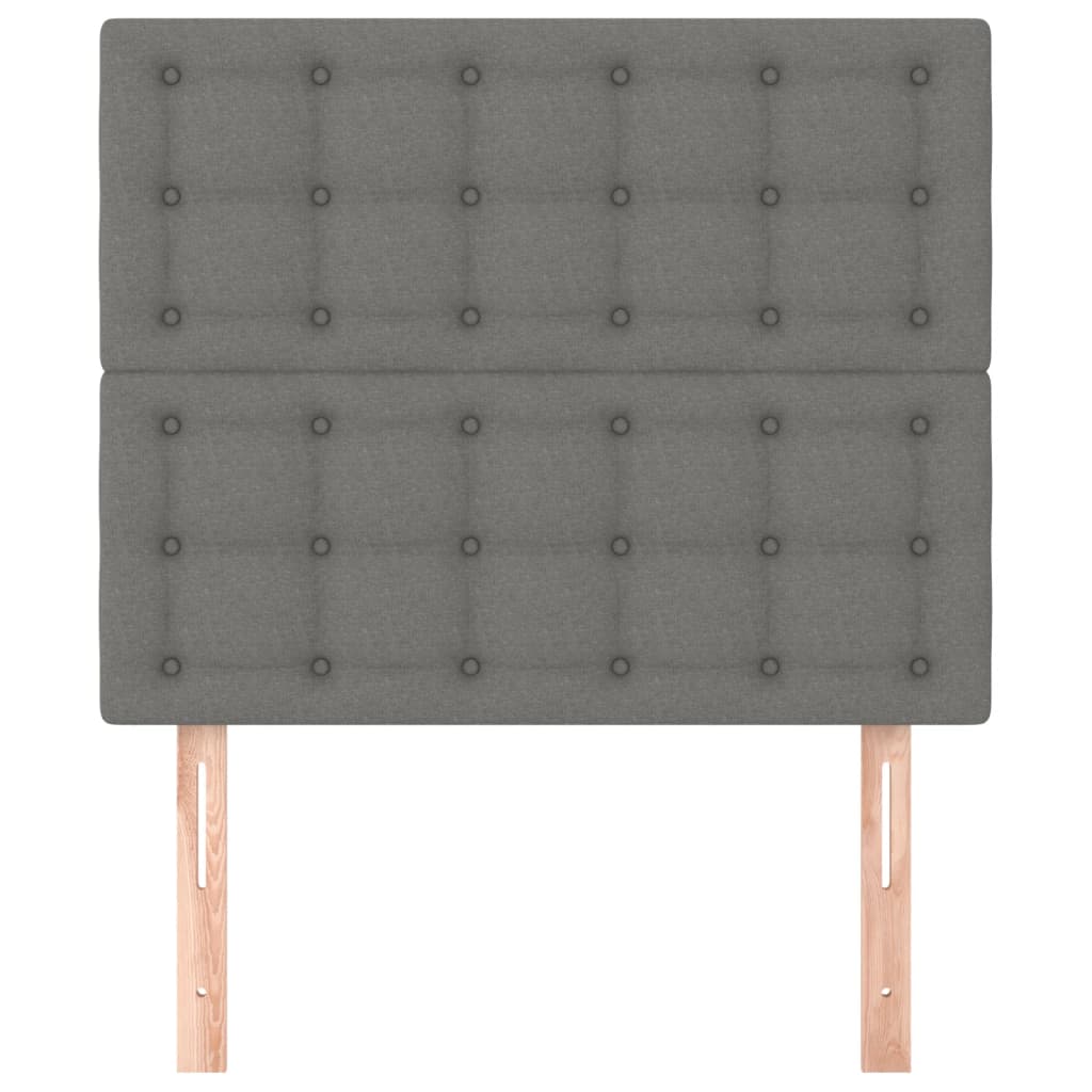 vidaXL Kopfteil Dunkelgrau 80 x 5 x 118/128 cm Stoff