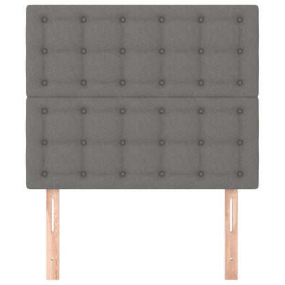 vidaXL Kopfteil Dunkelgrau 80 x 5 x 118/128 cm Stoff