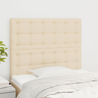 vidaXL Kopfteil Creme 80x5x118/128 cm Stoff