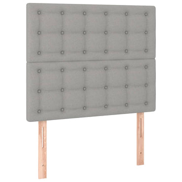 vidaXL Kopfteil Hellgrau 90x5x118/128 cm Stoff