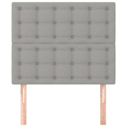 vidaXL Kopfteil Hellgrau 90x5x118/128 cm Stoff