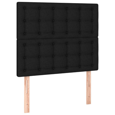 vidaXL Kopfteil Schwarz 90x5x118/128 cm Stoff