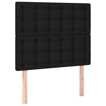 vidaXL Kopfteil Schwarz 90x5x118/128 cm Stoff