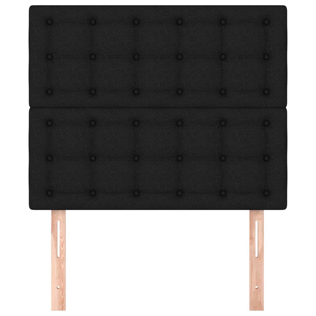vidaXL Kopfteil Schwarz 90x5x118/128 cm Stoff