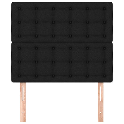 vidaXL Kopfteil Schwarz 90x5x118/128 cm Stoff