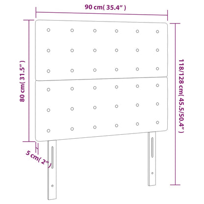 vidaXL Kopfteil Schwarz 90x5x118/128 cm Stoff