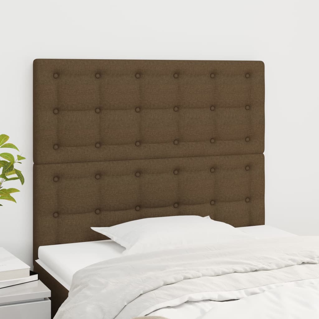 vidaXL Kopfteil Dunkelbraun 90x5x118/128 cm Stoff