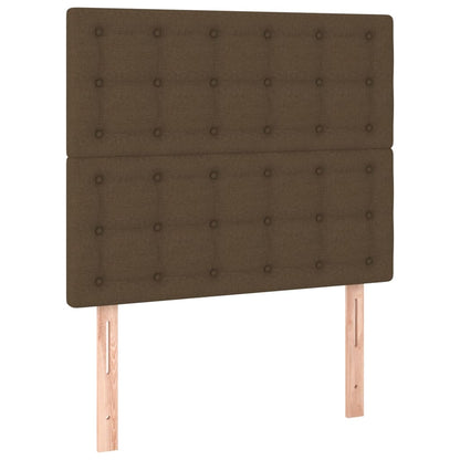 vidaXL Kopfteil Dunkelbraun 100 x 5 x 118/128 cm Stoff