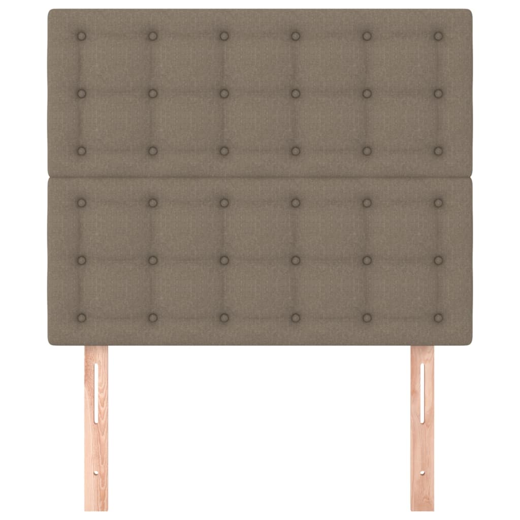 vidaXL Kopfteil Taupe 100x5x118/128 cm Stoff