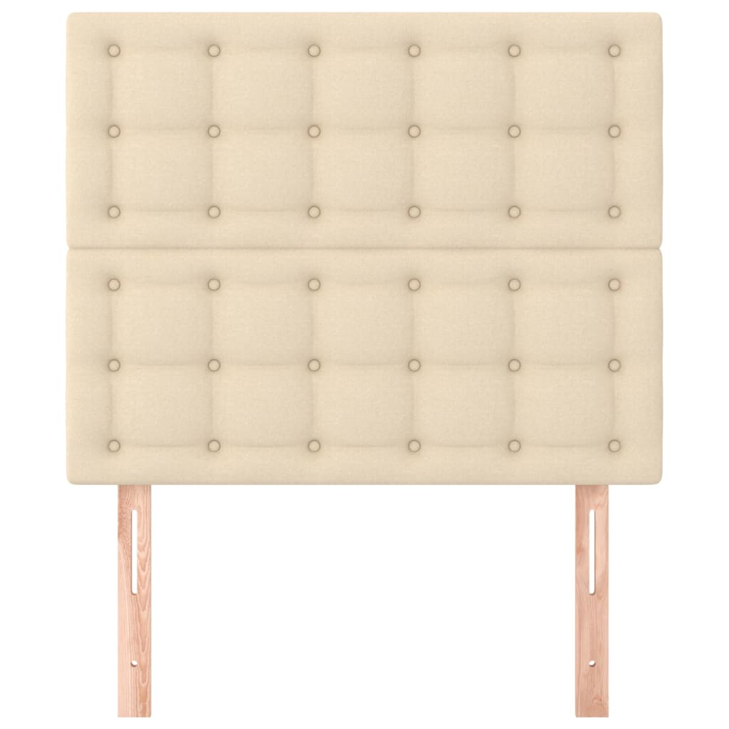 vidaXL Kopfteil Creme 100x5x118/128 cm Stoff