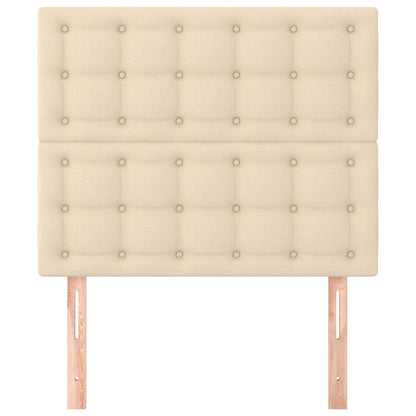 vidaXL Kopfteil Creme 100x5x118/128 cm Stoff