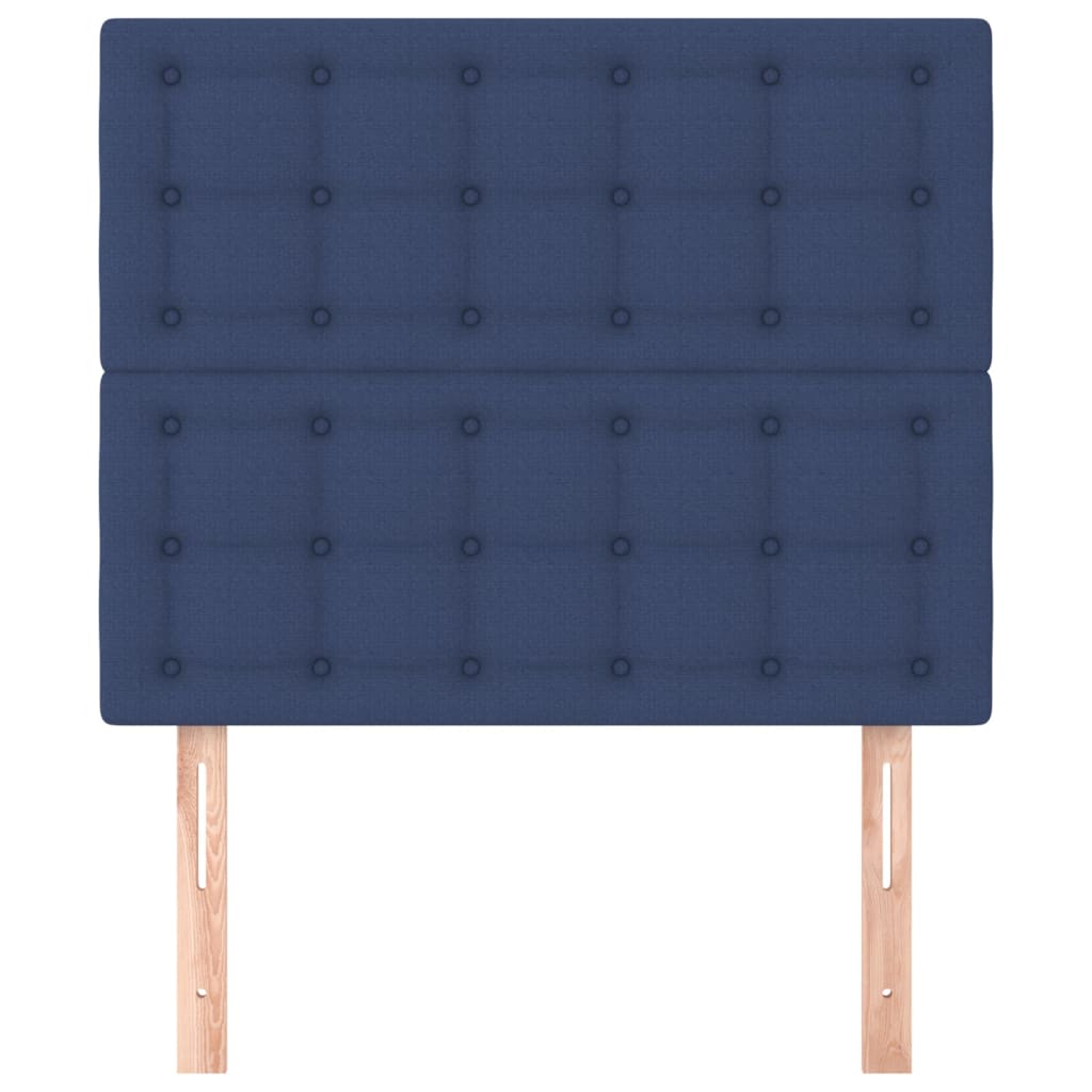 vidaXL Kopfteil Blau 100 x 5 x 118/128 cm Stoff