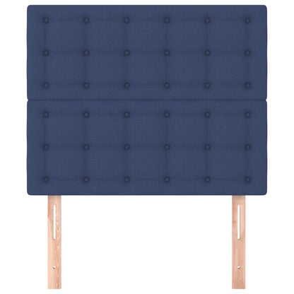 vidaXL Kopfteil Blau 100 x 5 x 118/128 cm Stoff