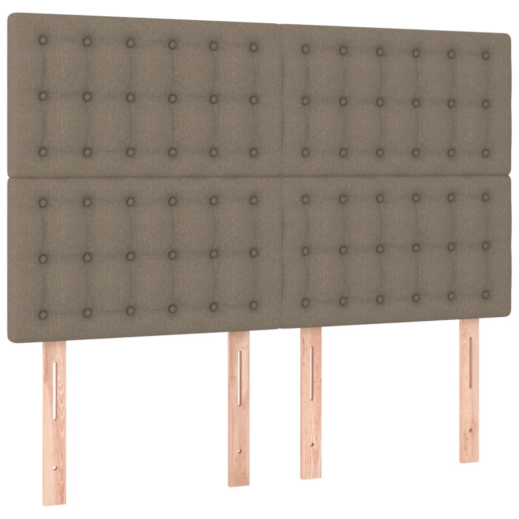 vidaXL Kopfteil Taupe 144x5x118/128 cm Stoff