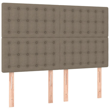 vidaXL Kopfteil Taupe 144x5x118/128 cm Stoff