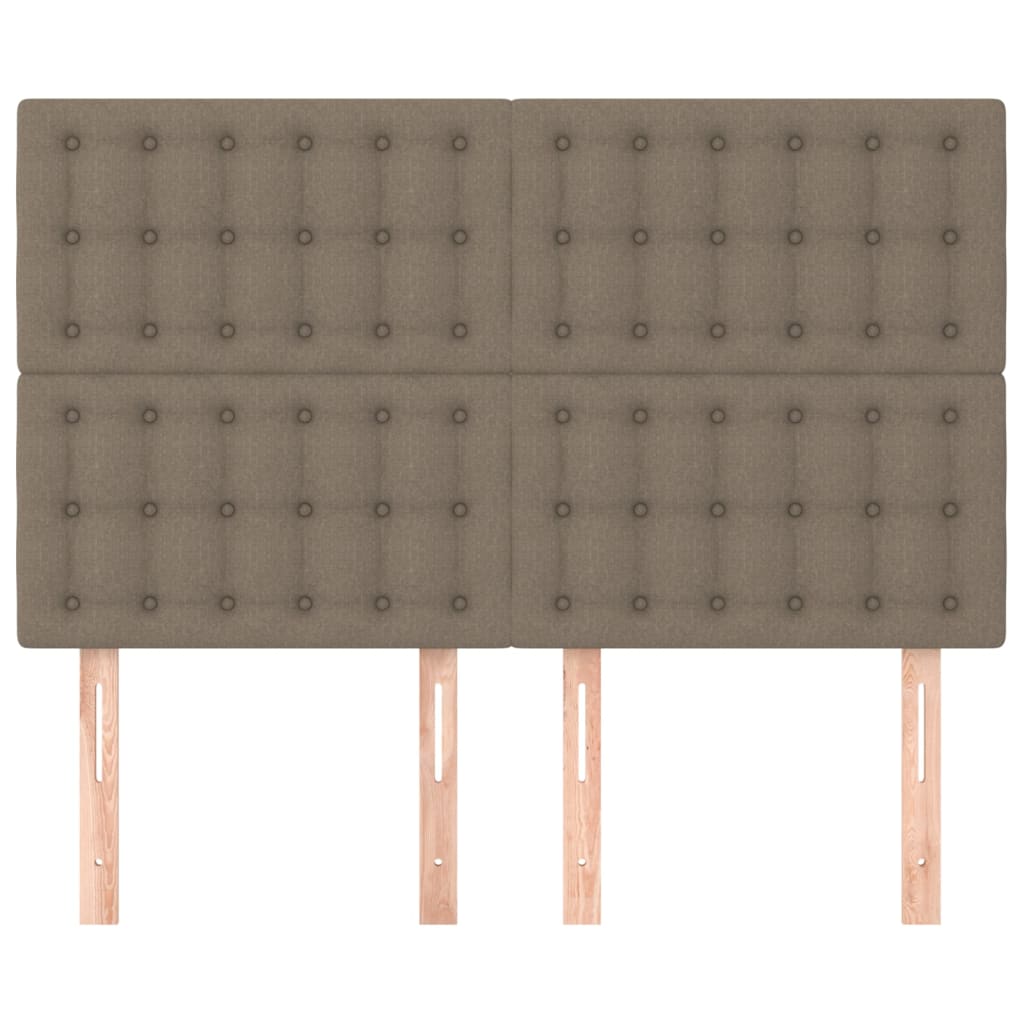 vidaXL Kopfteil Taupe 144x5x118/128 cm Stoff