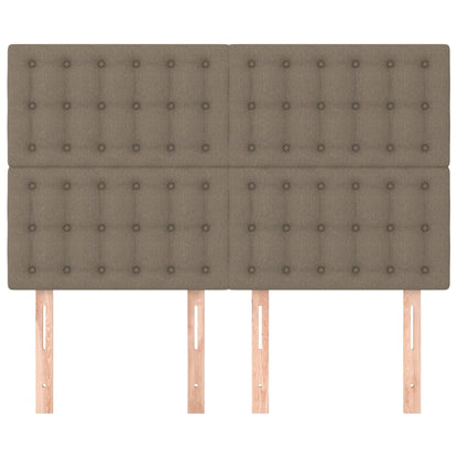 vidaXL Kopfteil Taupe 144x5x118/128 cm Stoff