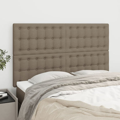 vidaXL Kopfteil Taupe 144x5x118/128 cm Stoff