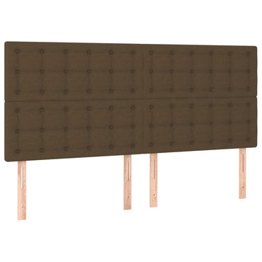vidaXL Kopfteil Dunkelbraun 160 x 5 x 118/128 cm Stoff