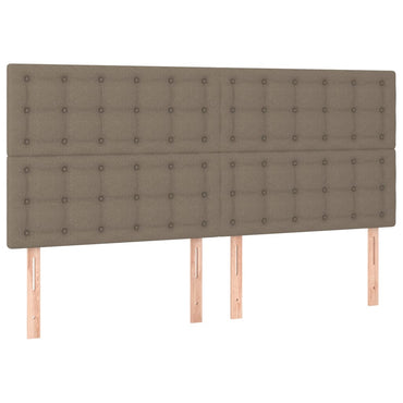 vidaXL Kopfteil Taupe 160x5x118/128 cm Stoff