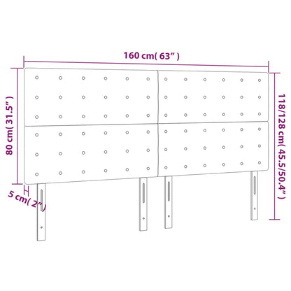 vidaXL Kopfteil Blau 160x5x118/128 cm Stoff