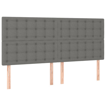 vidaXL Kopfteil Dunkelgrau 180 x 5 x 118/128 cm Stoff