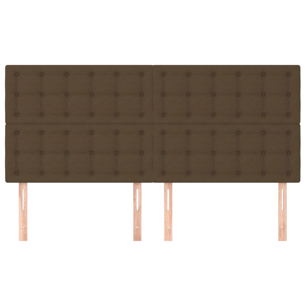 vidaXL Kopfteil Dunkelbraun 200 x 5 x 118/128 cm Stoff