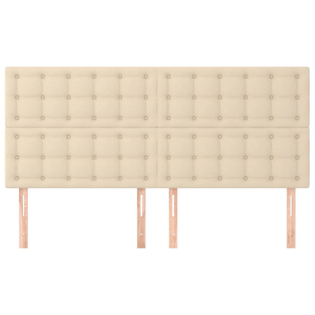 vidaXL Kopfteil Creme 200 x 5 x 118/128 cm Stoff