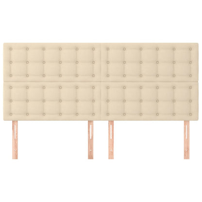 vidaXL Kopfteil Creme 200 x 5 x 118/128 cm Stoff