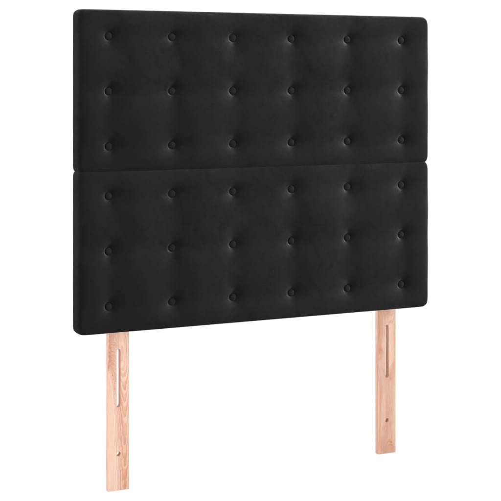 vidaXL Kopfteil Schwarz 80x5x118/128 cm Samt