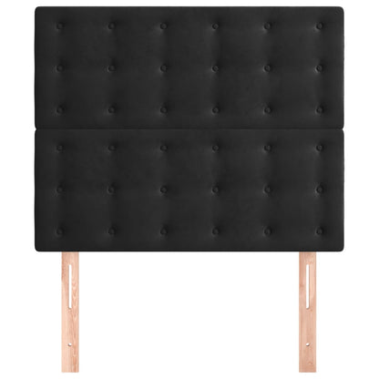 vidaXL Kopfteil Schwarz 80x5x118/128 cm Samt