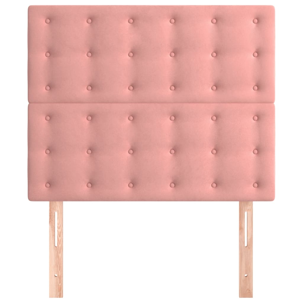vidaXL Kopfteil Rosa 80x5x118/128 cm Samt