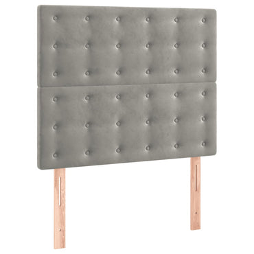 vidaXL Kopfteil Hellgrau 90x5x118/128 cm Samt