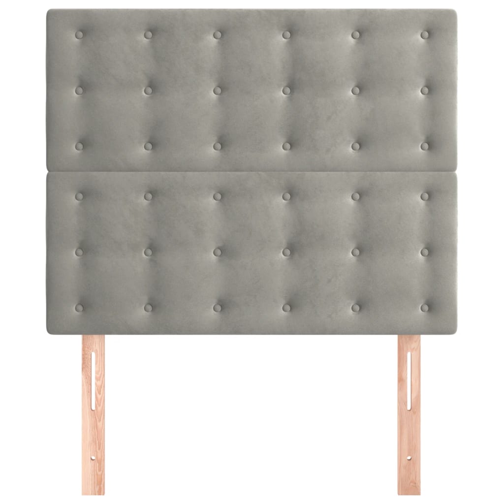 vidaXL Kopfteil Hellgrau 90x5x118/128 cm Samt