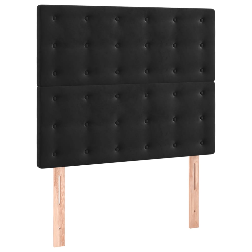 vidaXL Kopfteil Schwarz 90x5x118/128 cm Samt