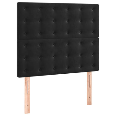 vidaXL Kopfteil Schwarz 90x5x118/128 cm Samt