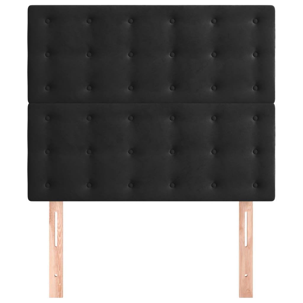 vidaXL Kopfteil Schwarz 90x5x118/128 cm Samt