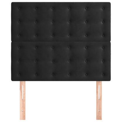 vidaXL Kopfteil Schwarz 90x5x118/128 cm Samt
