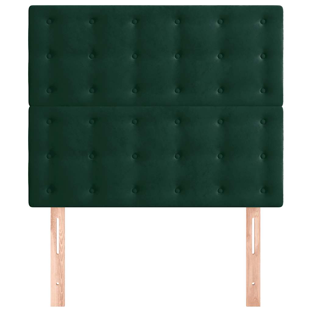vidaXL Kopfteil Dunkelgrün 90x5x118/128 cm Samt