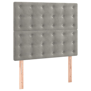 vidaXL Kopfteil Hellgrau 100 x 5 x 118/128 cm Samt