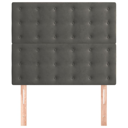 vidaXL Kopfteil Dunkelgrau 100 x 5 x 118/128 cm Samt