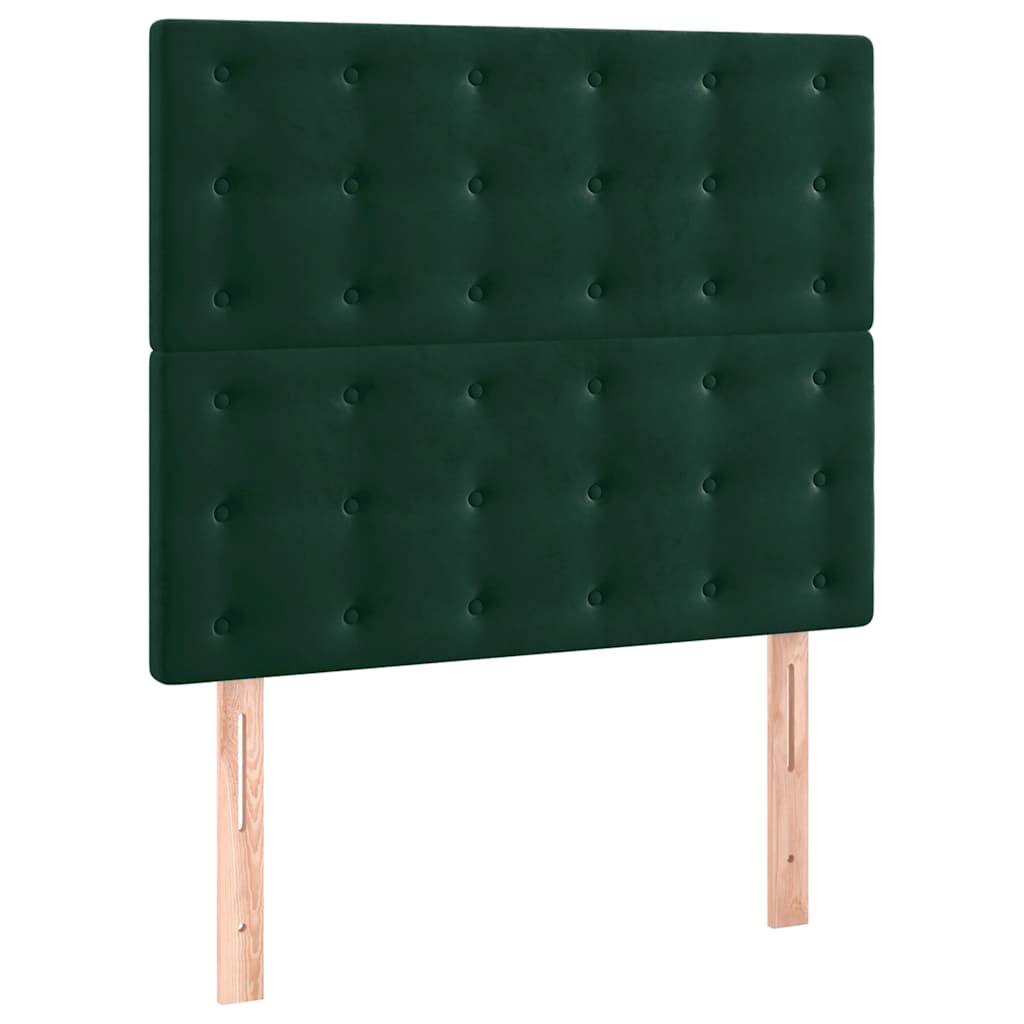 vidaXL Kopfteil Dunkelgrün 100x5x118/128 cm Samt