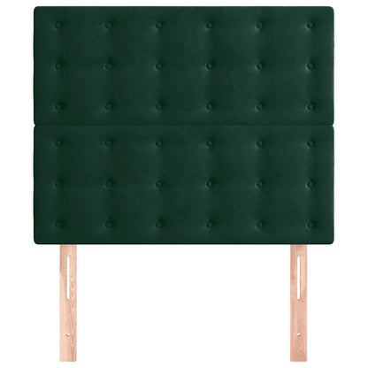 vidaXL Kopfteil Dunkelgrün 100x5x118/128 cm Samt