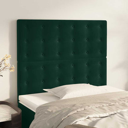 vidaXL Kopfteil Dunkelgrün 100x5x118/128 cm Samt