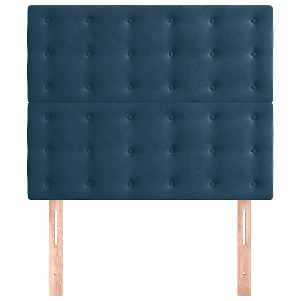 vidaXL Kopfteil Dunkelblau 100x5x118/128 cm Samt