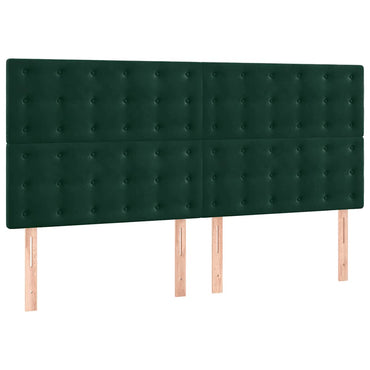 vidaXL Kopfteil Dunkelgrün 160x5x118/128 cm Samt