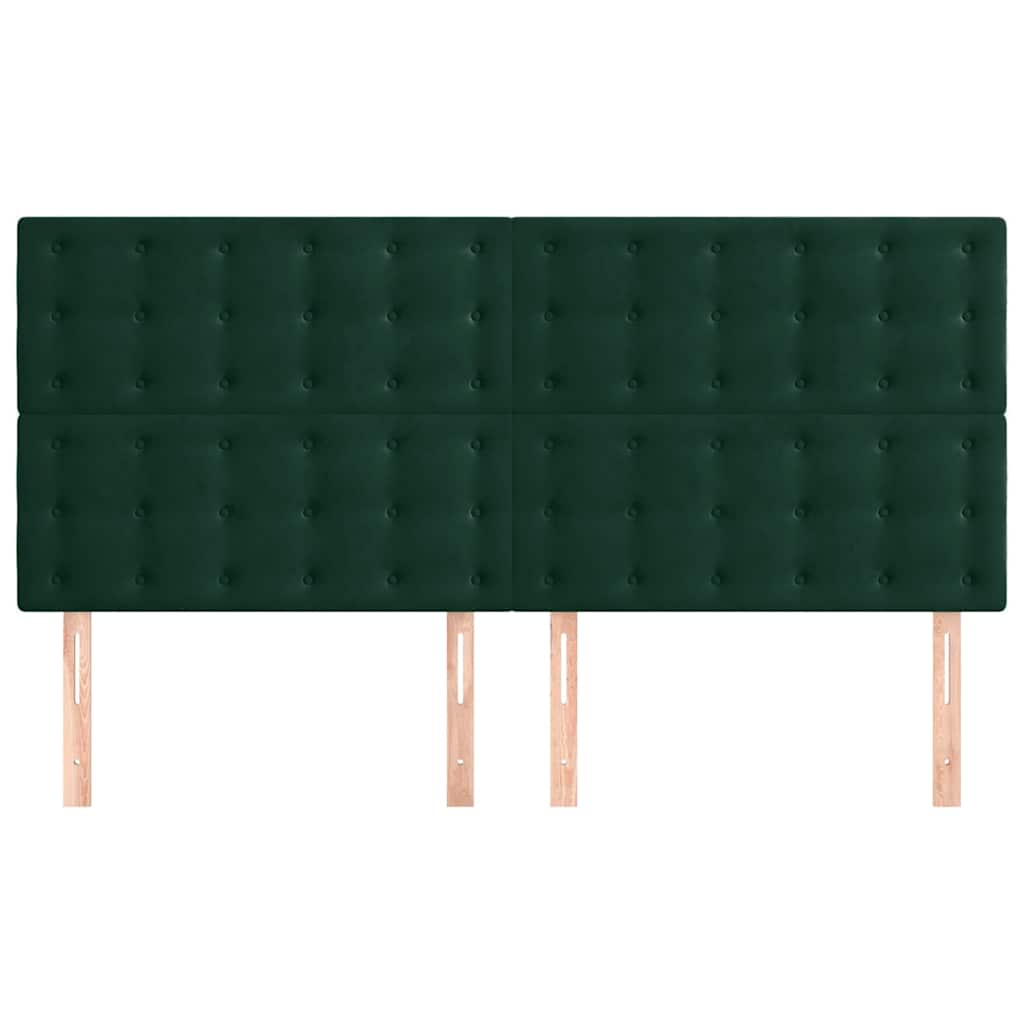 vidaXL Kopfteil Dunkelgrün 160x5x118/128 cm Samt