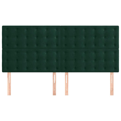 vidaXL Kopfteil Dunkelgrün 160x5x118/128 cm Samt