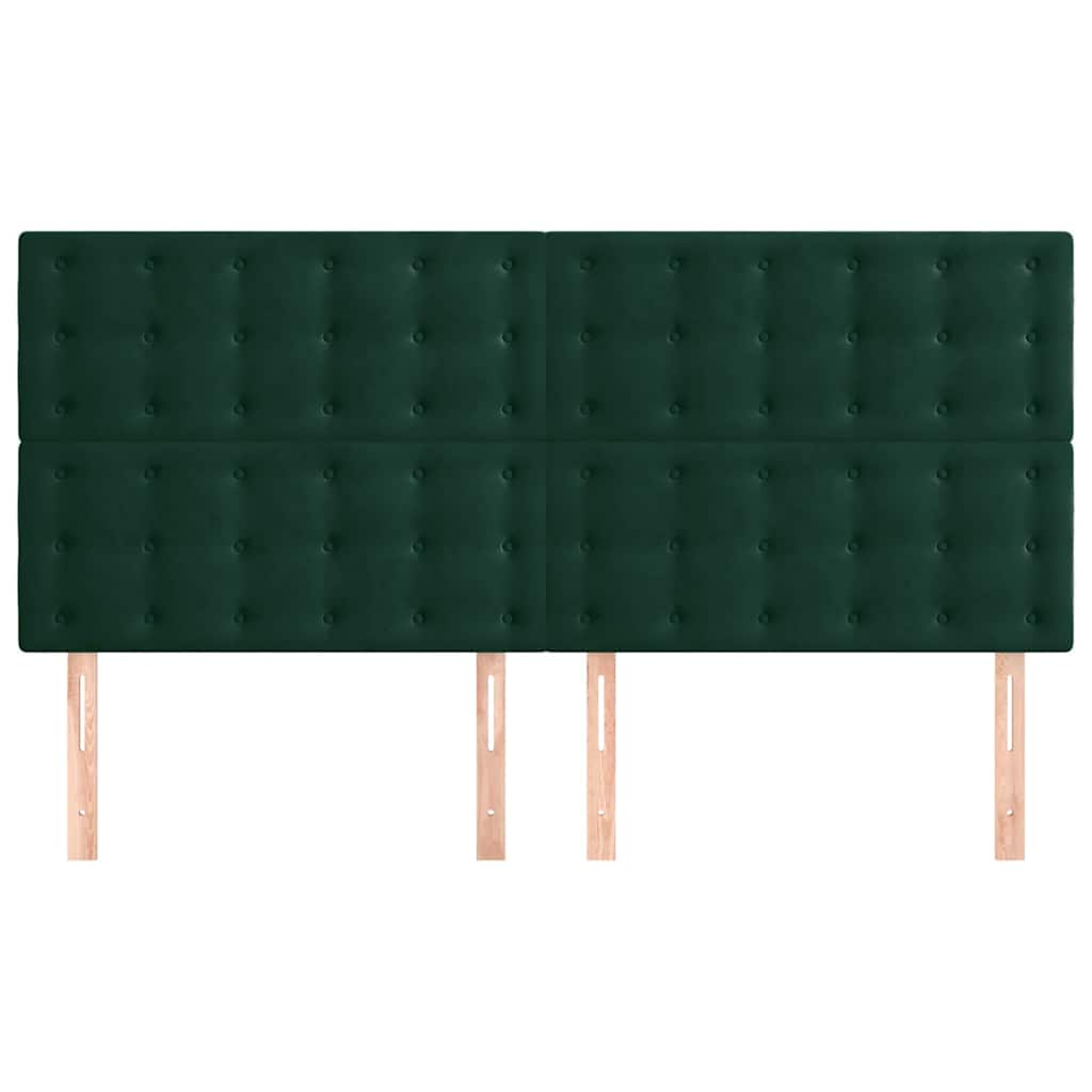 vidaXL Kopfteil Dunkelgrün 180x5x118/128 cm Samt